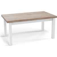 ESSTISCH Avena rechteckig ausziehbar, Sonoma Eiche 140/80/78 - Braun/Weiß, Holz/Holzwerkstoff (80/180/78cm) - WFL GROUP