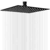 DUSCHKOPF Regendusche 30 cm Quadratisch Schwarz Edelstahl - Schwarz, Metall (30.5/12.7/30.5cm)