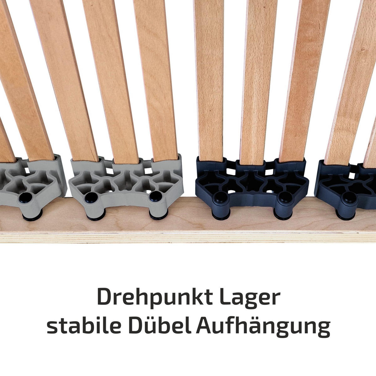 LATTENROST Starr 42 Leisten 140x200cm 8,5 cm Hoch 7-Zonen bis 200 kg - Buchefarben/Naturfarben, Holz (140/200cm) - Matratzen Perfekt