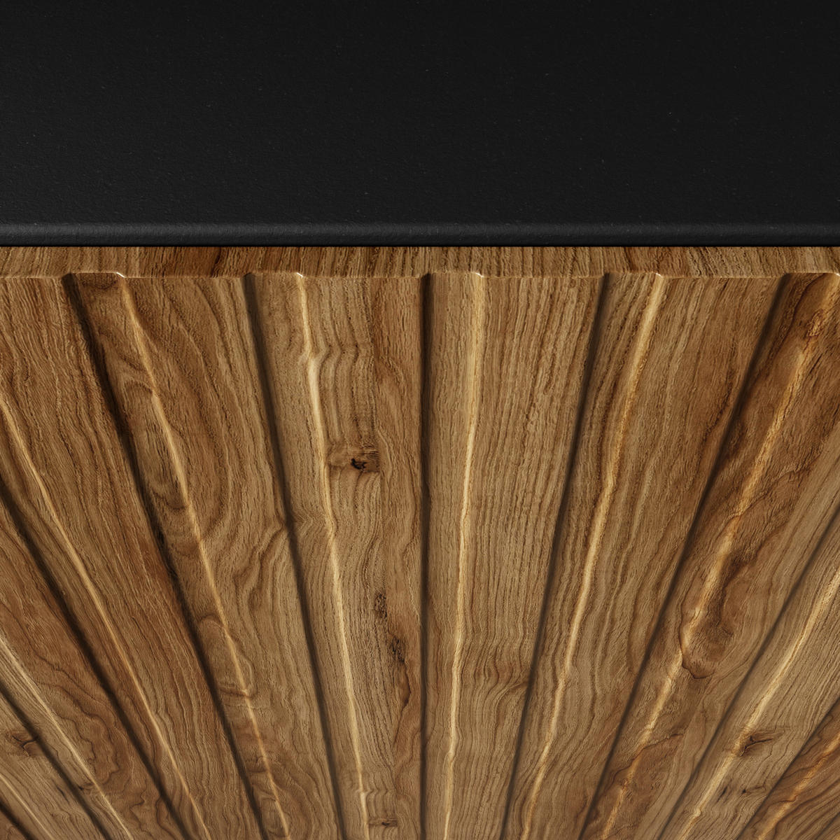 LOWBOARD KITO-W 200x40x41 cm - Schwarz / Katania - Eiche Wotan/Schwarz, Holzwerkstoff (200/40/41cm) - ALTDECOR
