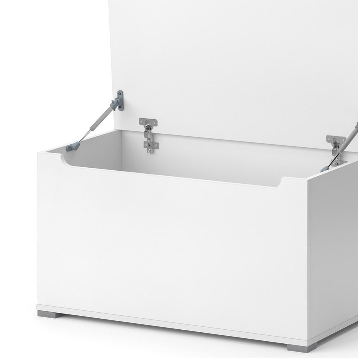 SPIELZEUGTRUHE Arno Weiß 85 x 63.7 cm mit Deckel - Weiß, Holzwerkstoff (85/46.2cm) - Vicco