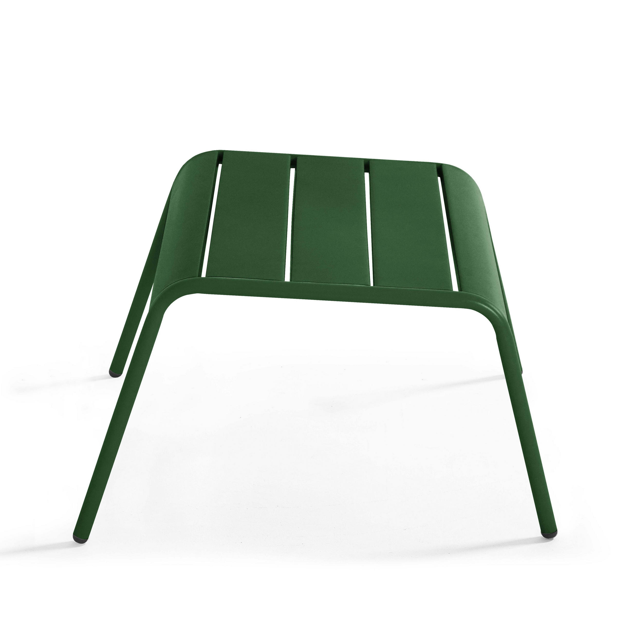 GARTENHOCKER, Waldgrün - Grün, Metall (44/30/40cm) - Oviala