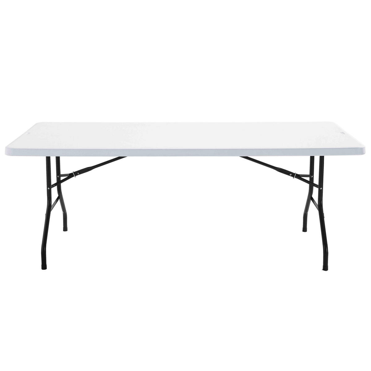 GARTENTISCH ausziehbar, Weiß - Weiß, Kunststoff (90/200/74cm) - Oviala