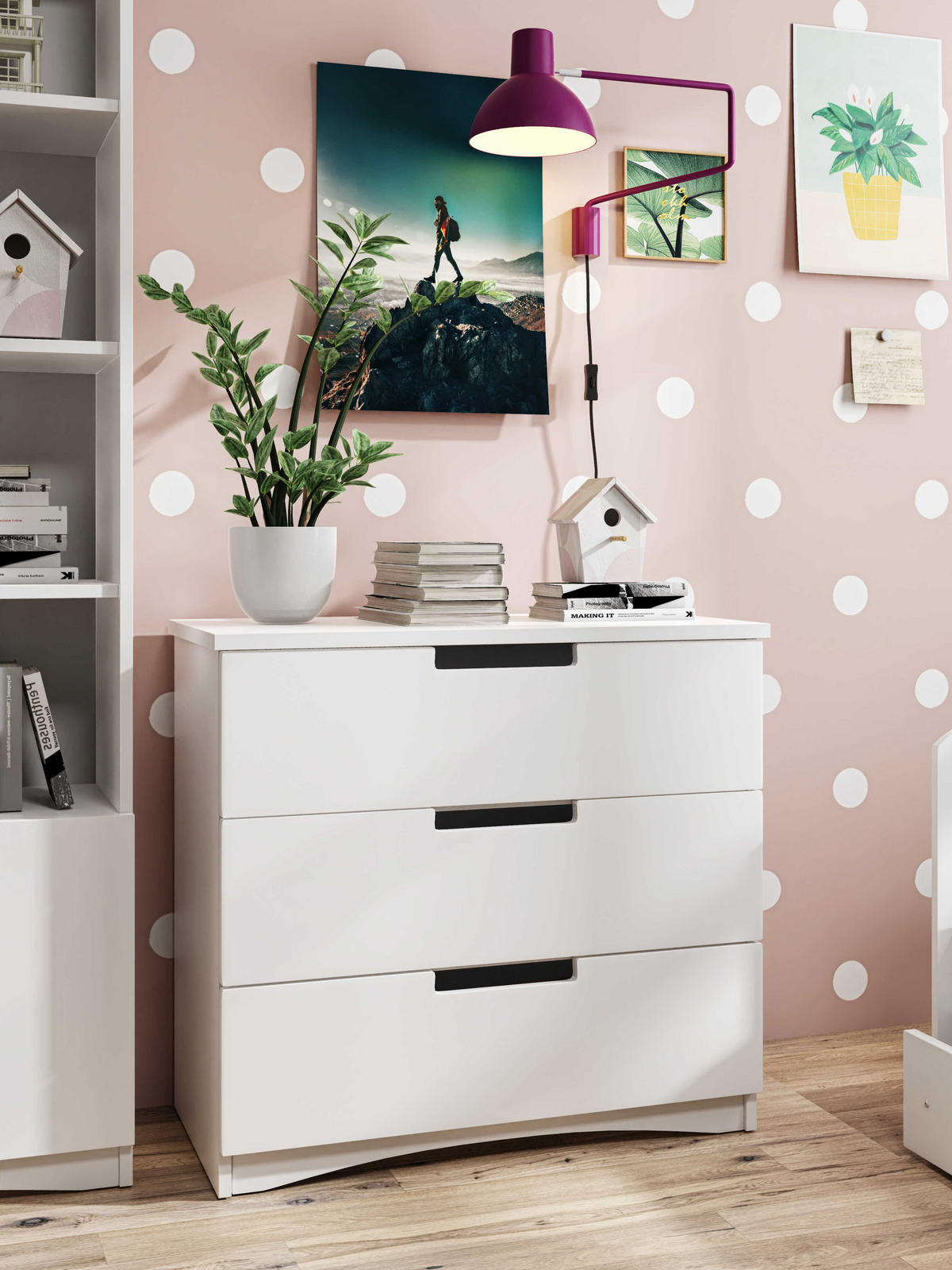 KOMMODE CLASSIC Weiß 80/80/41 - Weiß, Holzwerkstoff (80/80/41cm) - RAUMHIRSCH FURNITURE