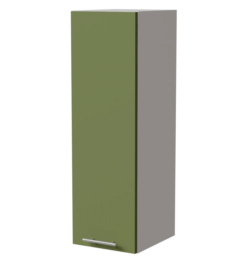 HÄNGESCHRANK Brerra W4/30 Weiß / RAL 6025 farngrün Matt 30 / 32,5 / 96cm - Weiß/Grün, Holz/Holzwerkstoff (30/96/32.5cm) - Feldmann-Wohnen