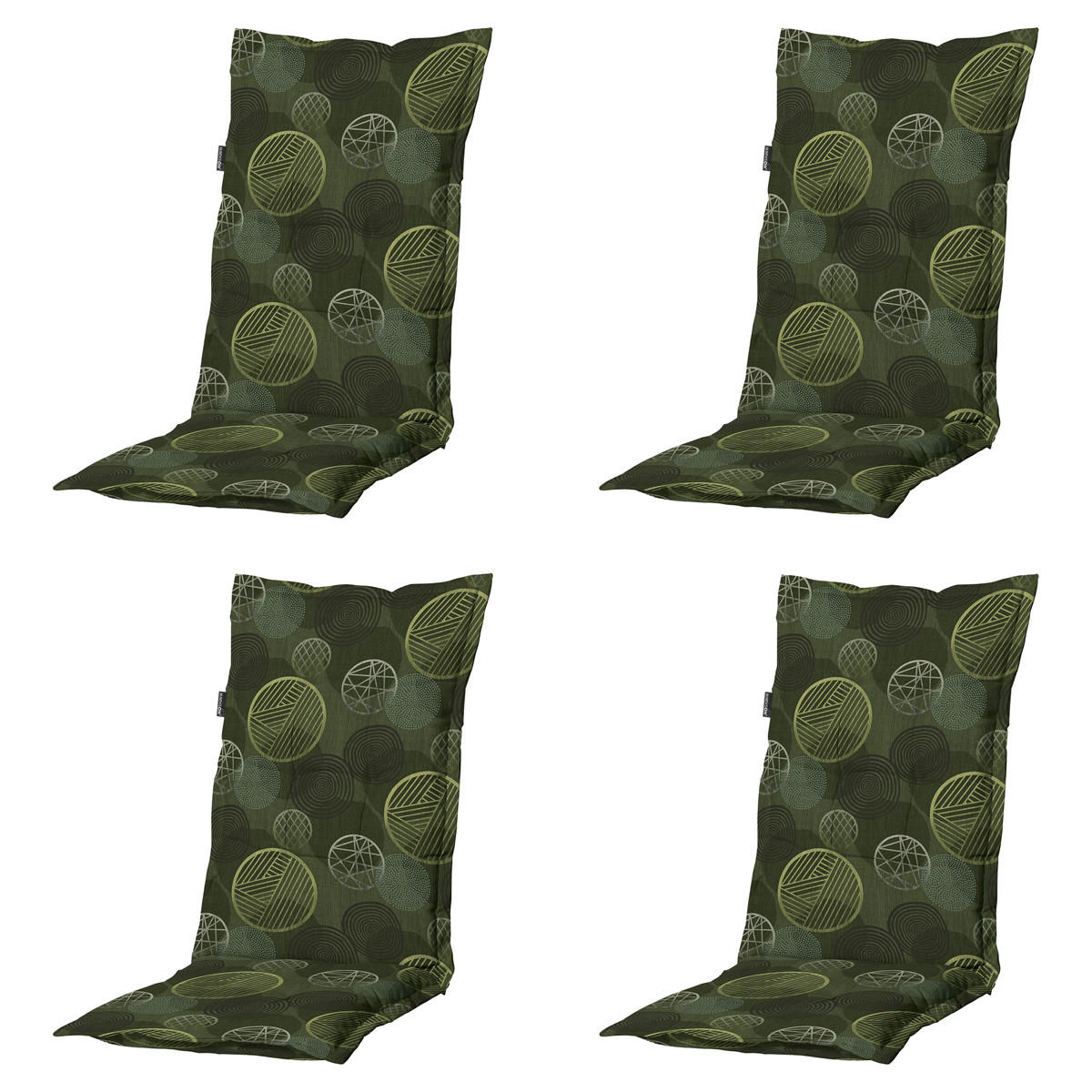 GARTENSTUHLKISSEN Kreis 123/50 cm 4er-Set - Grün, Textil (50/7/123cm) - Madison