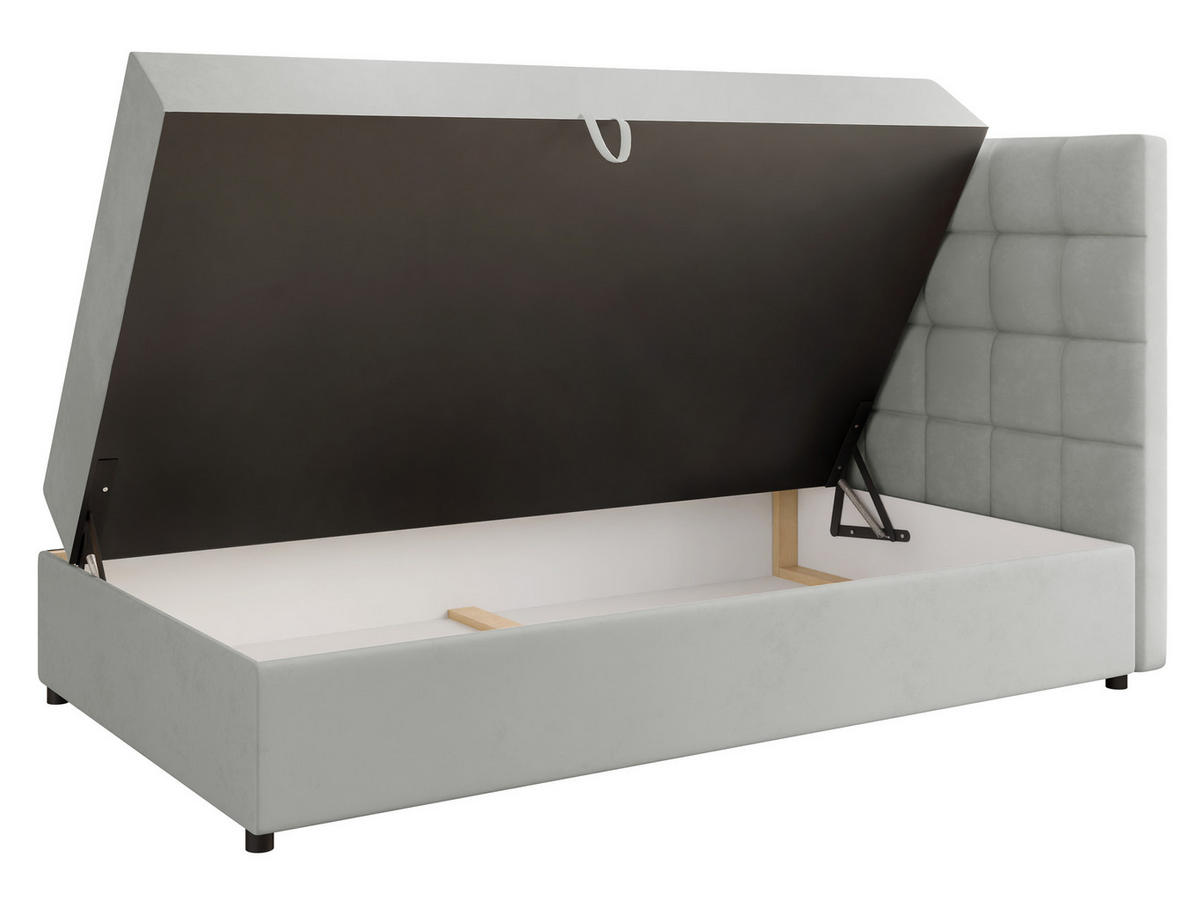 BOXBETT Lind - H3 - Beige/Schwarz, Holz/Holzwerkstoff (120/200cm) - MIRJAN24