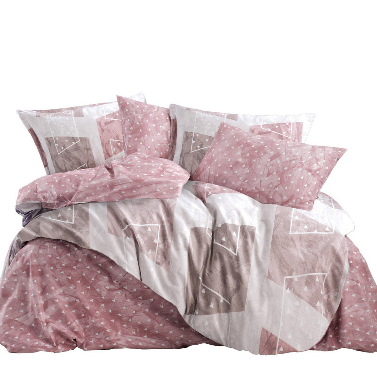 BETTWÄSCHE 6-teilig 220/240 cm SEDEF - Rosa, Textil (220/240cm) - ROLFNERS