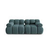 MODULARES-SOFA Bellis aus Samt petrol 2 Sitzplätze - Petrol, Textil (94/63/188cm) - Micadoni
