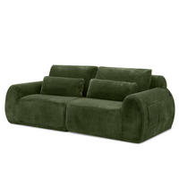 SOFA mit USB-Anschluss 2-Sitzer Green - Grün, Kunststoff (208/81/101cm) - Meubliv