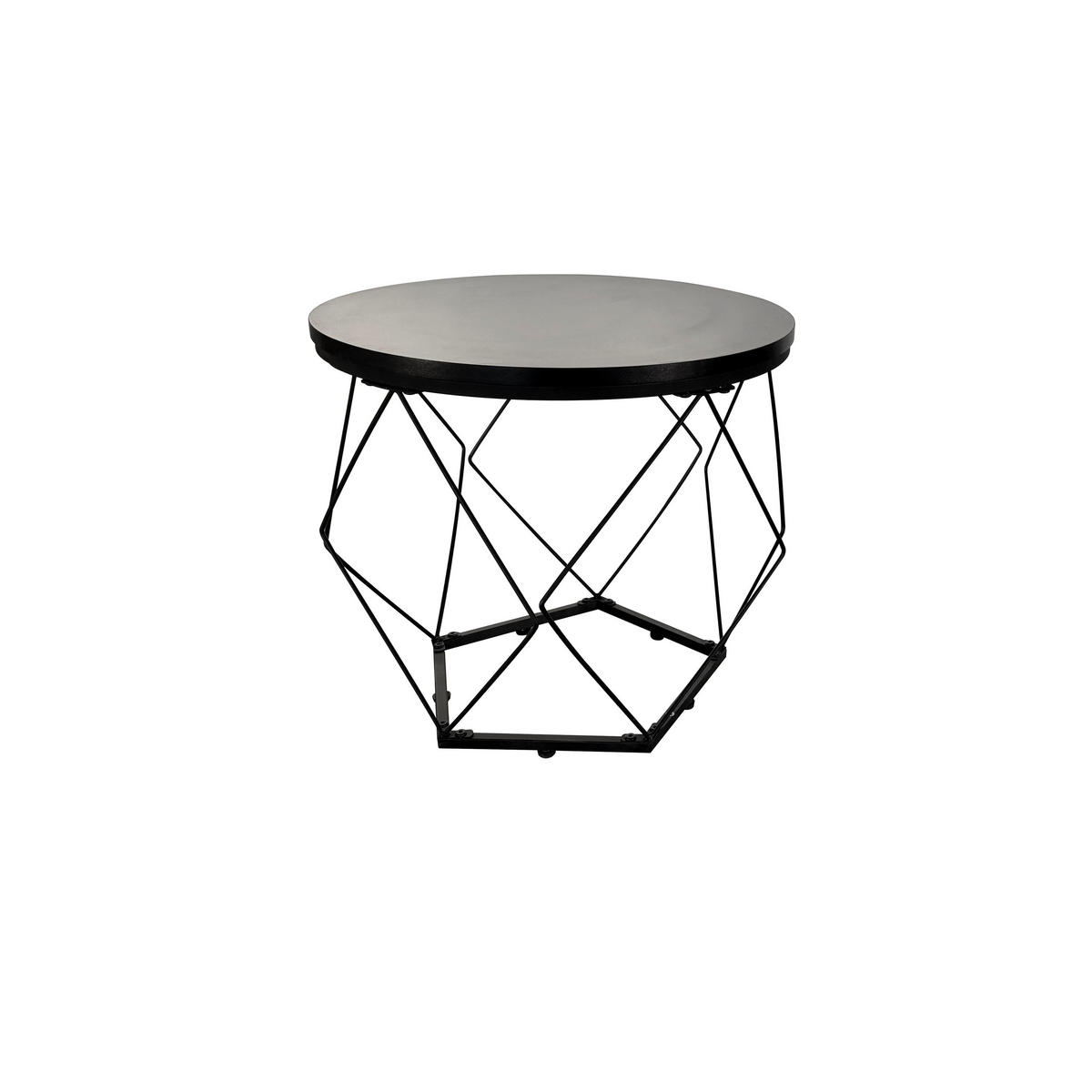 COUCHTISCH 2er Set Rund Schwarz - Schwarz, Holzwerkstoff (50/50/44cm) - Home Collective