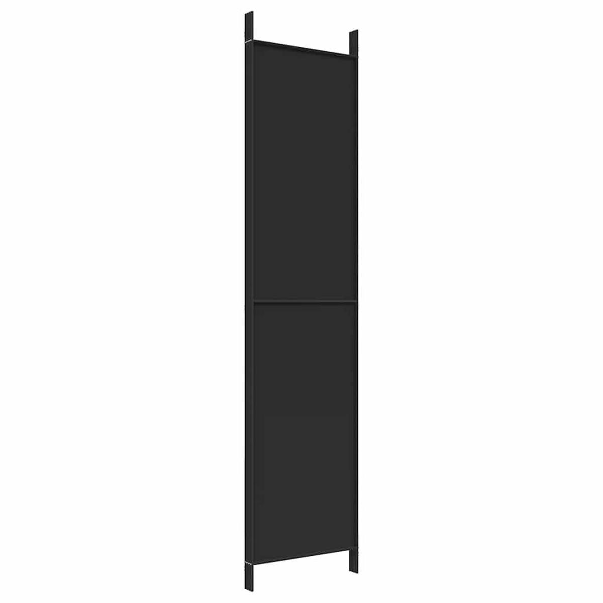 PARAVENT 4-teilig Schwarz 200/220 Cm Stoff - Schwarz, Textil (200/220/0.1cm) - vidaXL