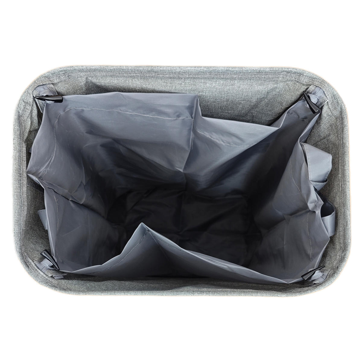 PFANDFLASCHEN-SAMMELBEHÄLTER - Grau, Kunststoff/Textil (43/70/33cm) - Relaxdays