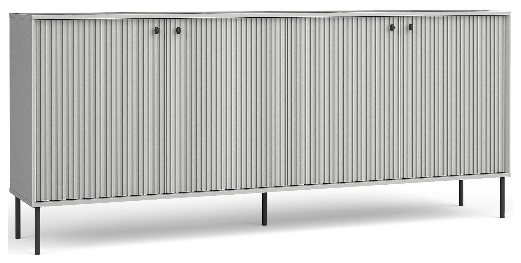 Feldmann-Wohnen Kommode Grau, Schwarz 207x90x41 cm