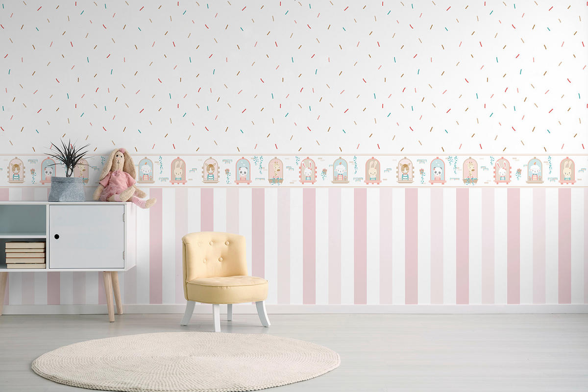 TAPETE Streifen 53 cm x 10 m - Pink, Papier (53/0.1cm) - Sanders & Sanders