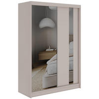 SCHWEBETÜRENSCHRANK 150 - GRECJA - Kaschmir mit Spiegel - Kaschmir/Alufarben, Holzwerkstoff/Metall (150/216/61cm) - MKS