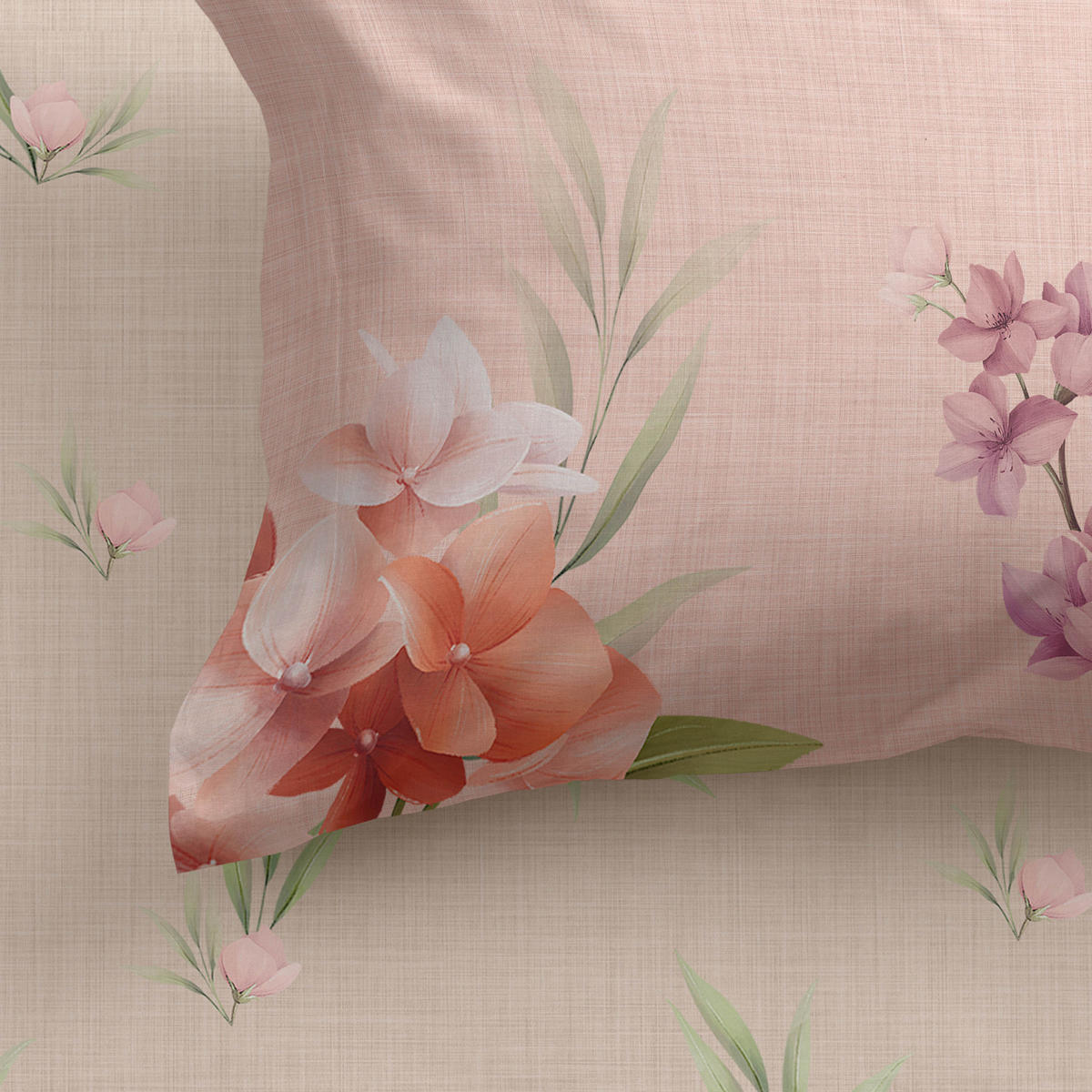 SPANNBETTTUCH summer floral 160x200x32 cm mehrfarbig - Multicolor, Textil (160/200cm) - Happy Friday