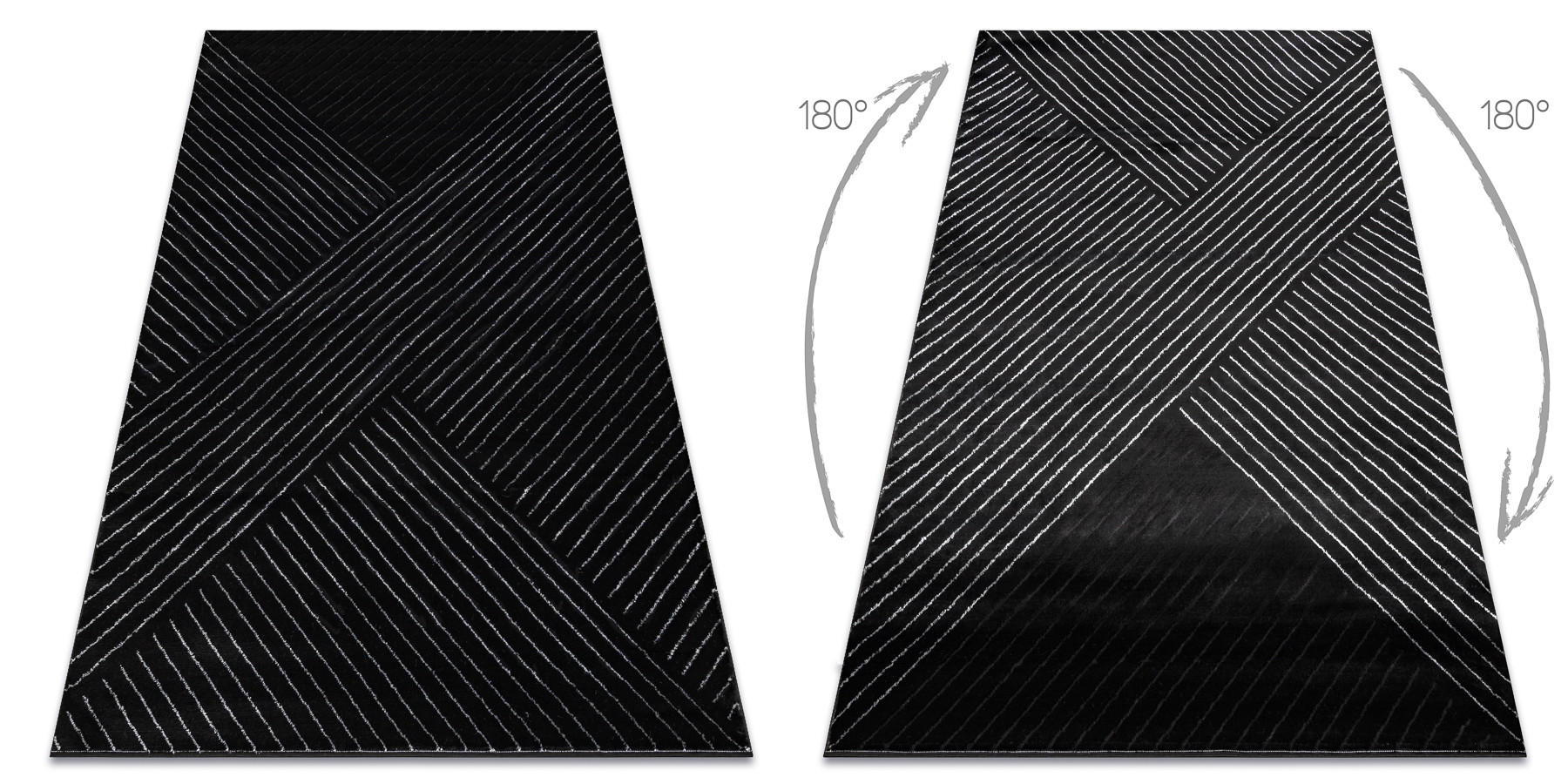 TEPPICH Emerald 120/170 cm - Schwarz, Textil (120/170cm) - rugsX