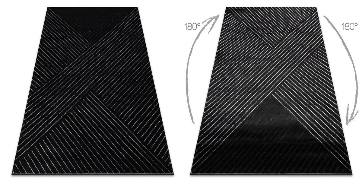 TEPPICH Emerald 120/170 cm - Schwarz, Textil (120/170cm) - rugsX