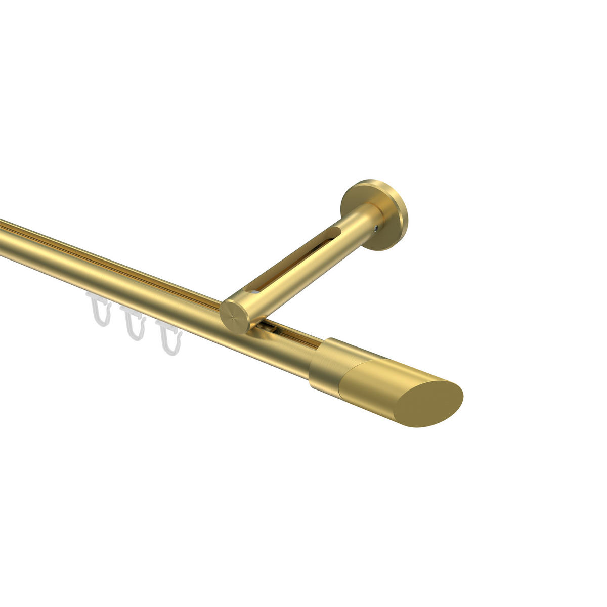 INNENLAUF-GARDINENSTANGEN-SET Siteno Verano 100 cm, 1-läufig, 20 mm Ø Messing-Optik - Messingfarben/Goldfarben, Metall (100cm) - INTERDECO