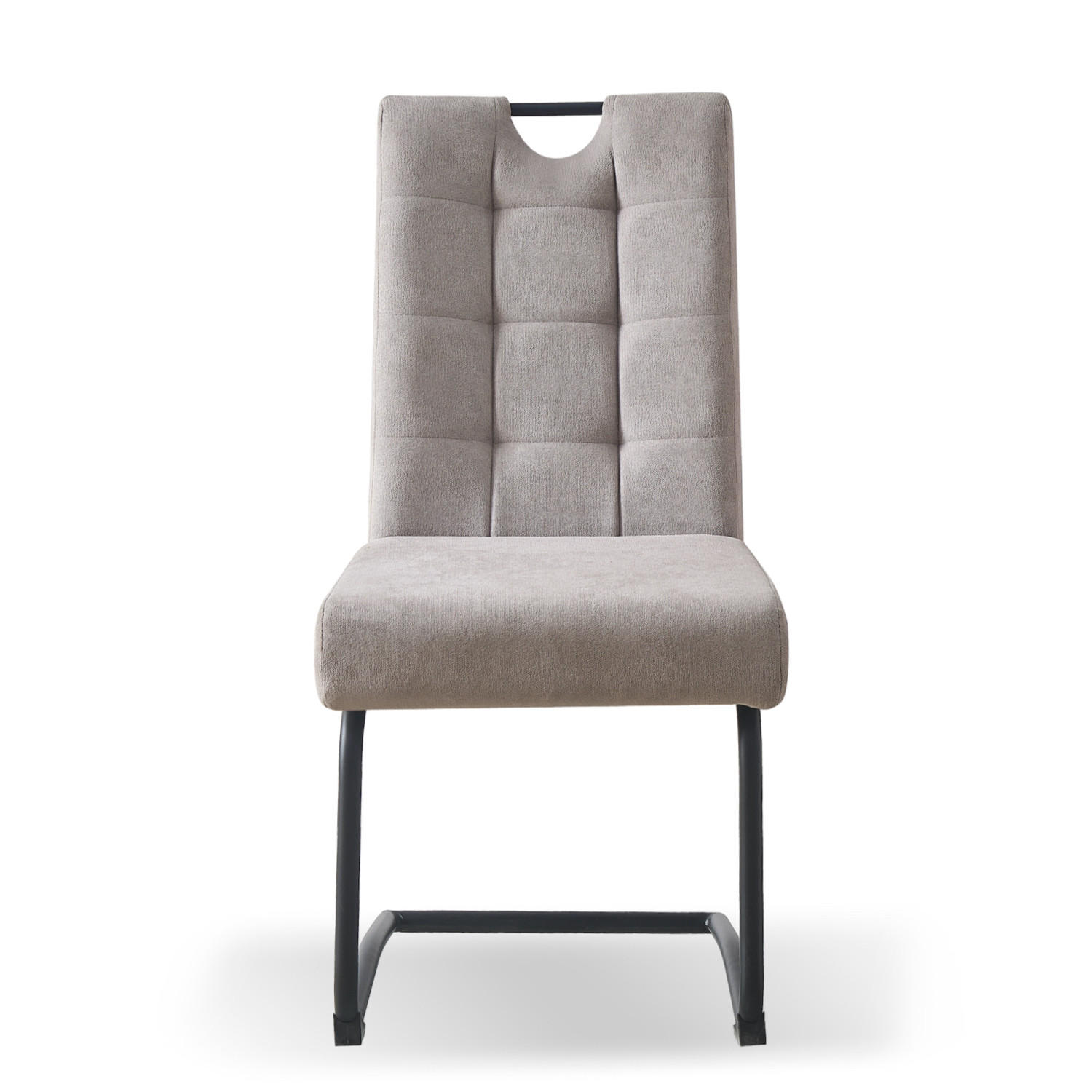 SCHWINGSTUHL SOFIA Grau 2 Stück - Grau, Textil/Metall (48/97/60cm) - B&D Home