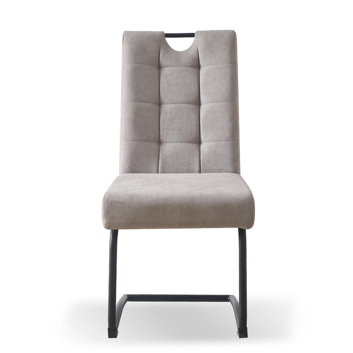 SCHWINGSTUHL SOFIA Grau 2 Stück - Grau, Textil/Metall (48/97/60cm) - B&D Home