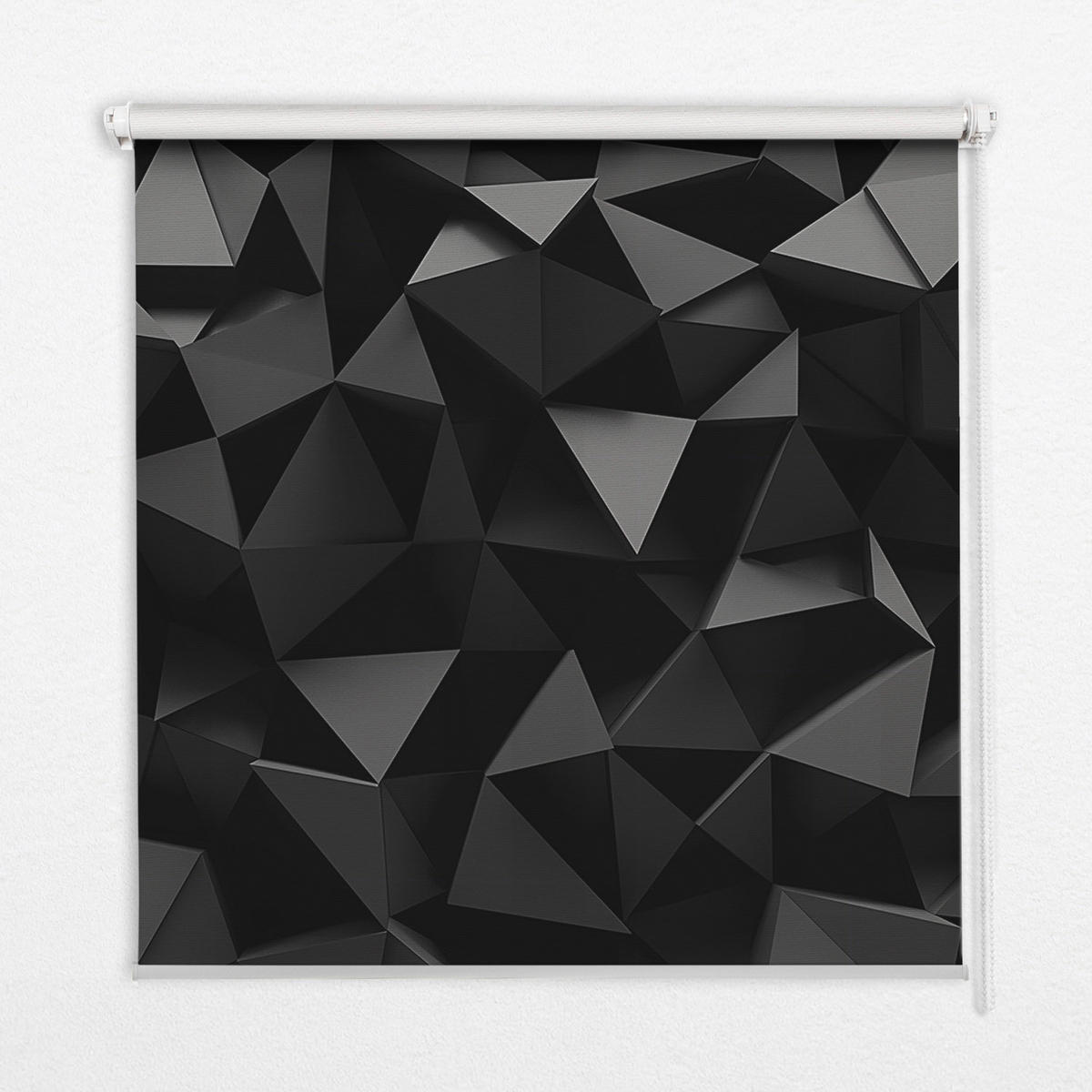 VERDUNKELUNGSROLLO 120x140 cm Schwarzes Origami - Schwarz, Textil (120/140cm) - TULUP