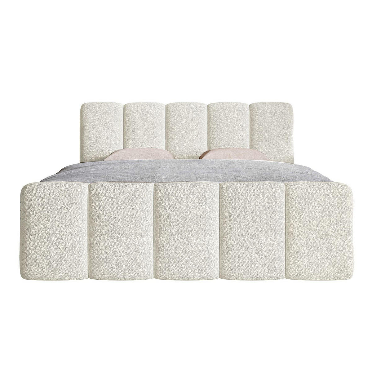 BOXBETT Manitoba 180/200 cm Bouclé Creme - Creme, Textil (180/200cm) - Juskys