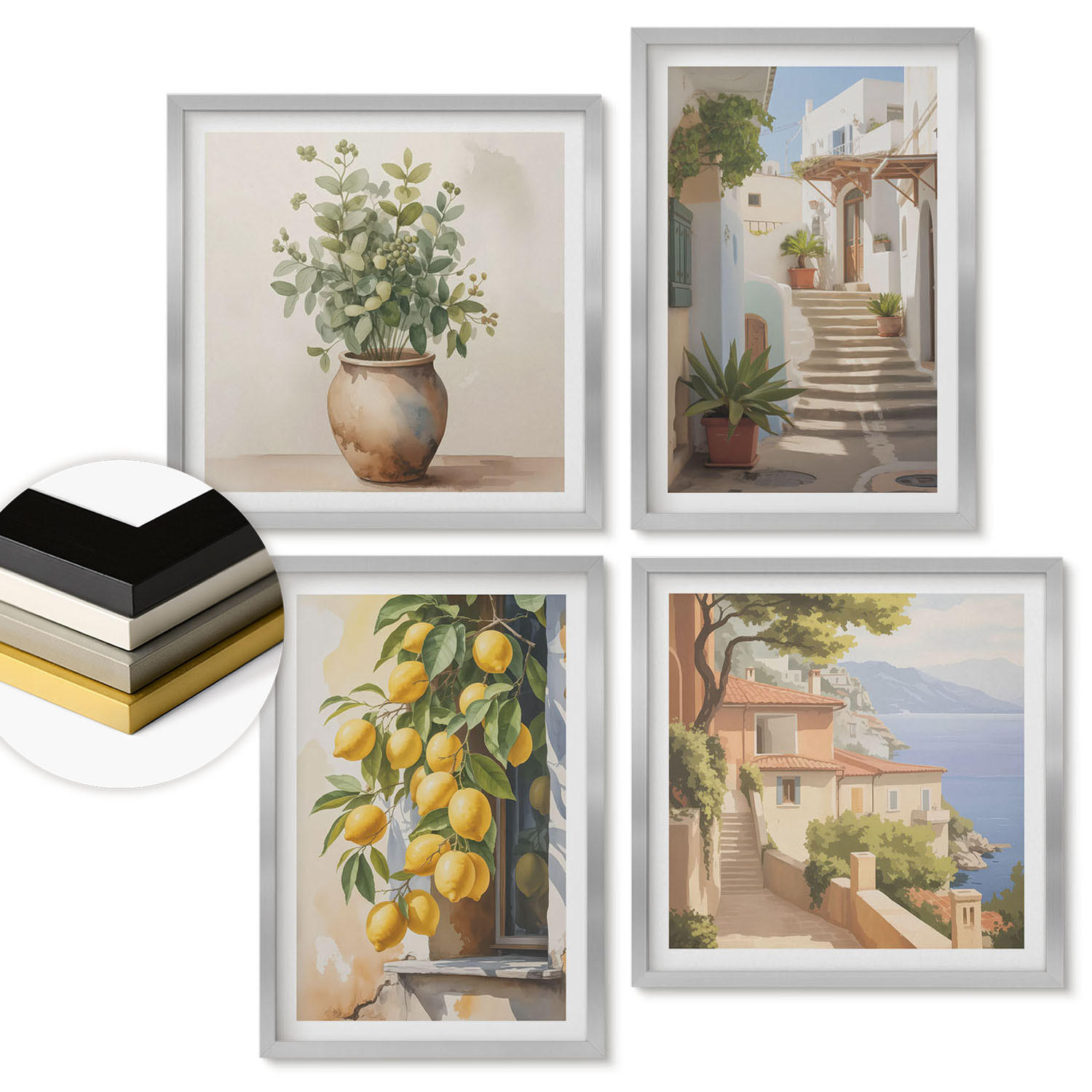 ArtPrintCave Wandbilder Silber 50x50 cm