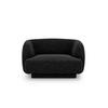 SESSEL Miley aus Chenille-Stoff schwarz - Schwarz, Textil (90/70/103cm) - Micadoni
