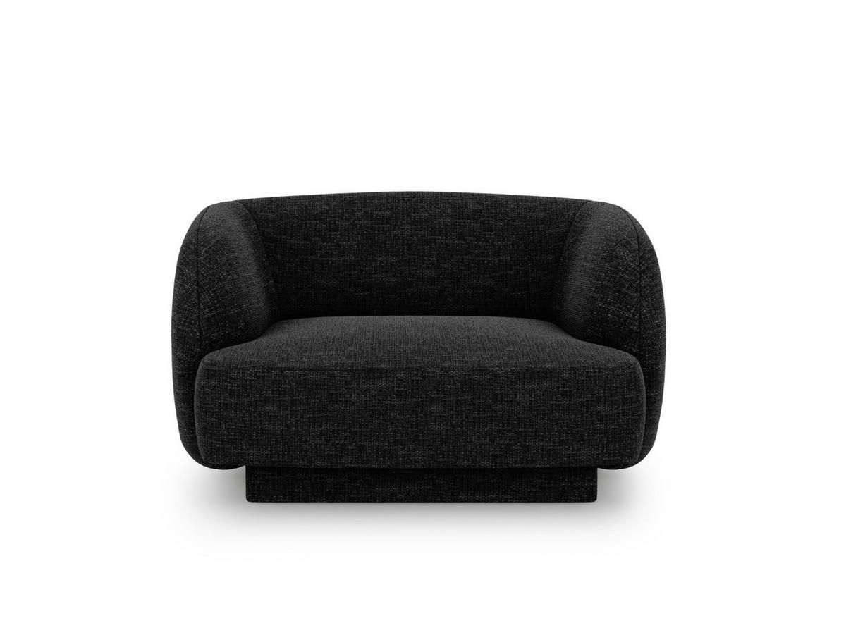 SESSEL Miley aus Chenille-Stoff schwarz - Schwarz, Textil (90/70/103cm) - Micadoni