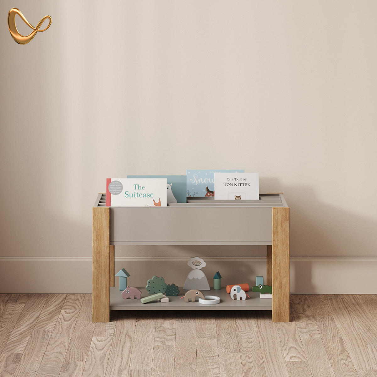 KINDERREGAL Mailo Cashmere/Artisan 80 x 46 cm - Kaschmir/Eiche Artisan, Holzwerkstoff (80/46/40cm) - Livinity®