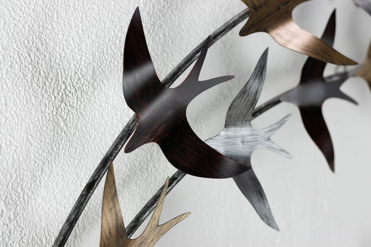 WANDDEKO Gold 128/60 cm - Silberfarben/Goldfarben, Metall (3.8/60/9cm) - KUNSTLOFT