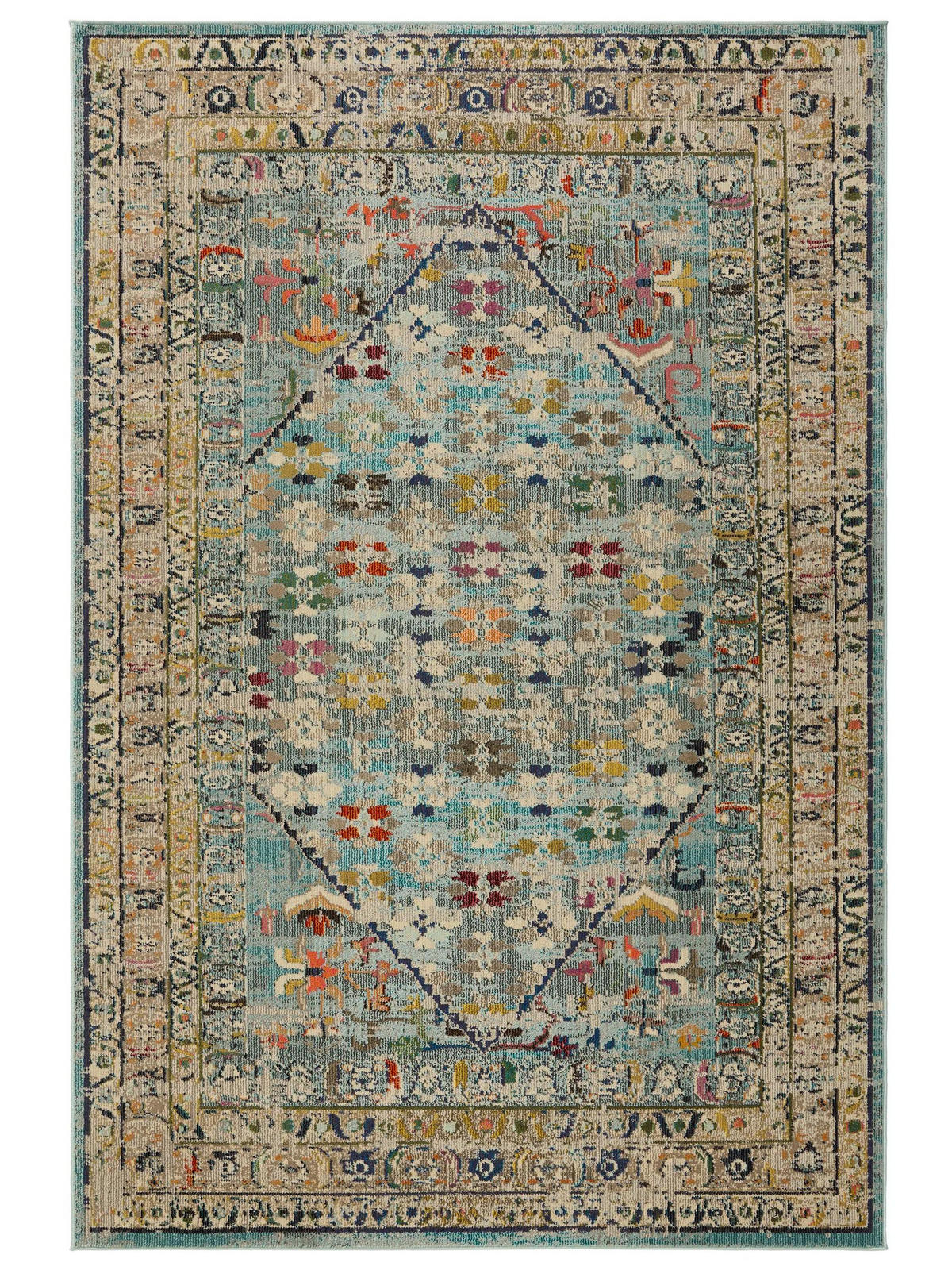 TEPPICH Casa Blau 160x230 cm - Blau, Textil (160/230cm) - benuta Nest