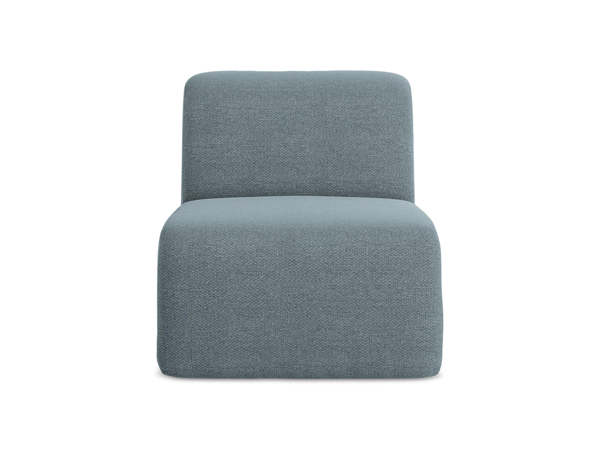 SOFAELEMENT Bouclé Stoff Blau - Blaugrau/Schwarz, Holzwerkstoff/Kunststoff (70/75/94cm) - Makamii