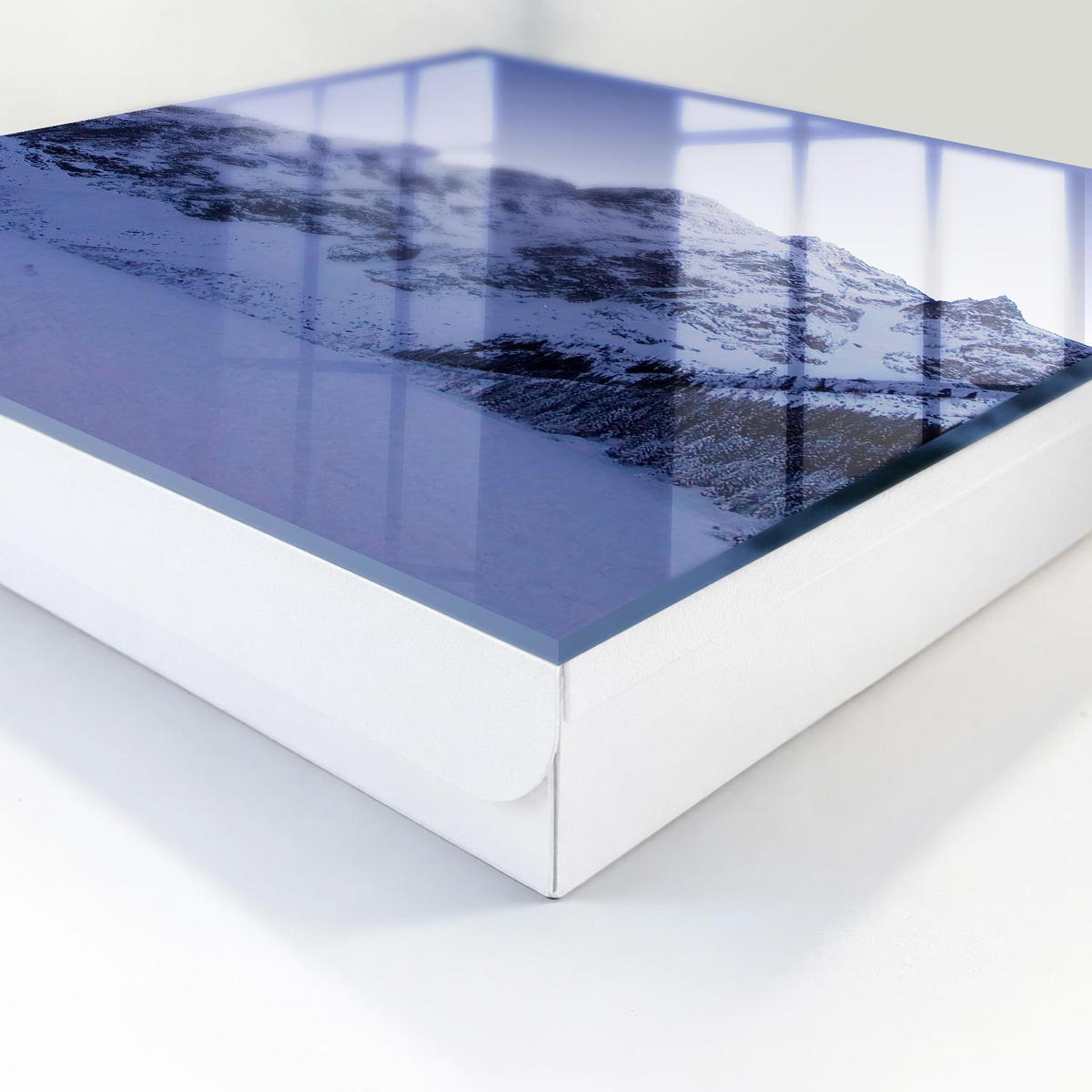 SCHLÜSSELBOX Weiß 30x30 cm – Türöffnung nach rechts - Winterliche Majestät - Weiß, Metall (30/30/5cm) - TULUP