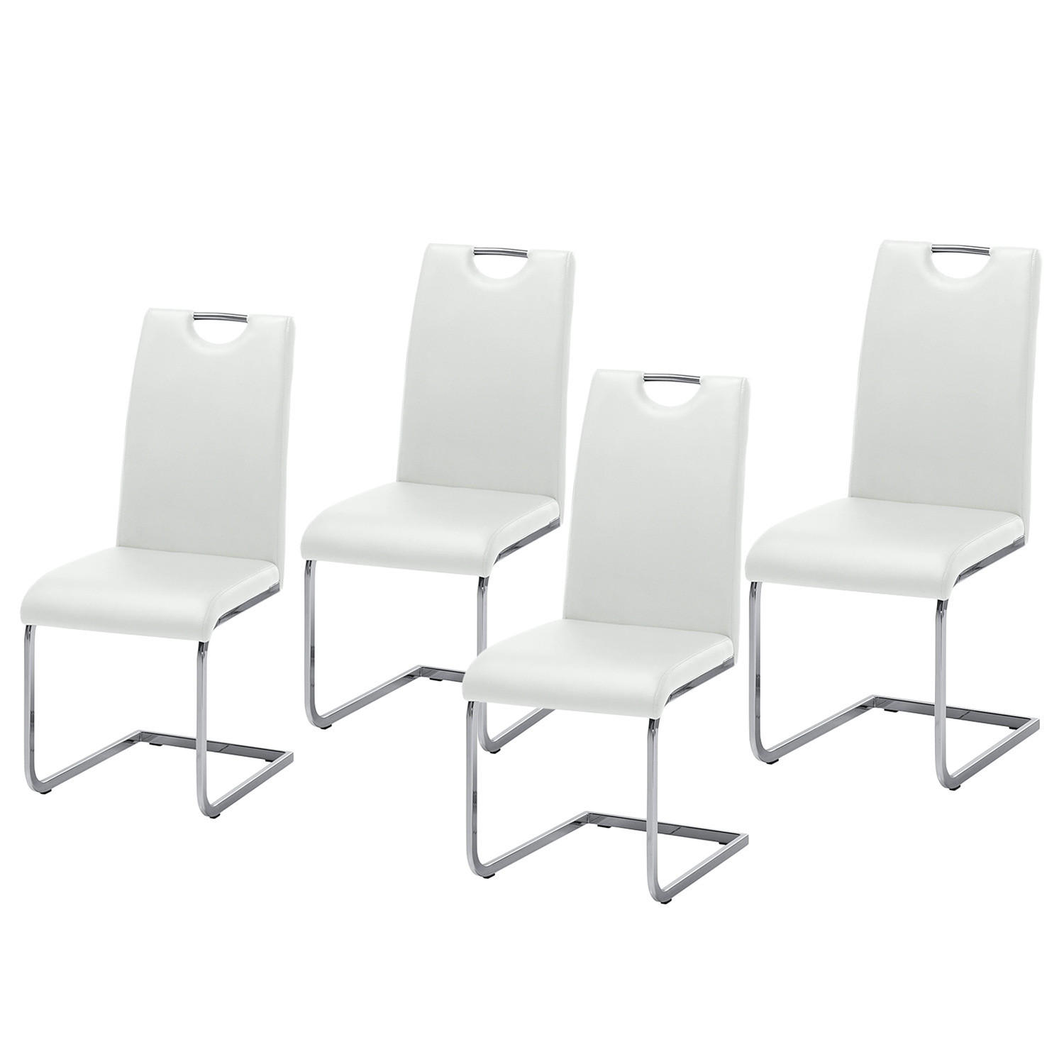 FREISCHWINGER - Metall / Textil - Weiß, Kunststoff/Metall (44/97/61cm) - home24