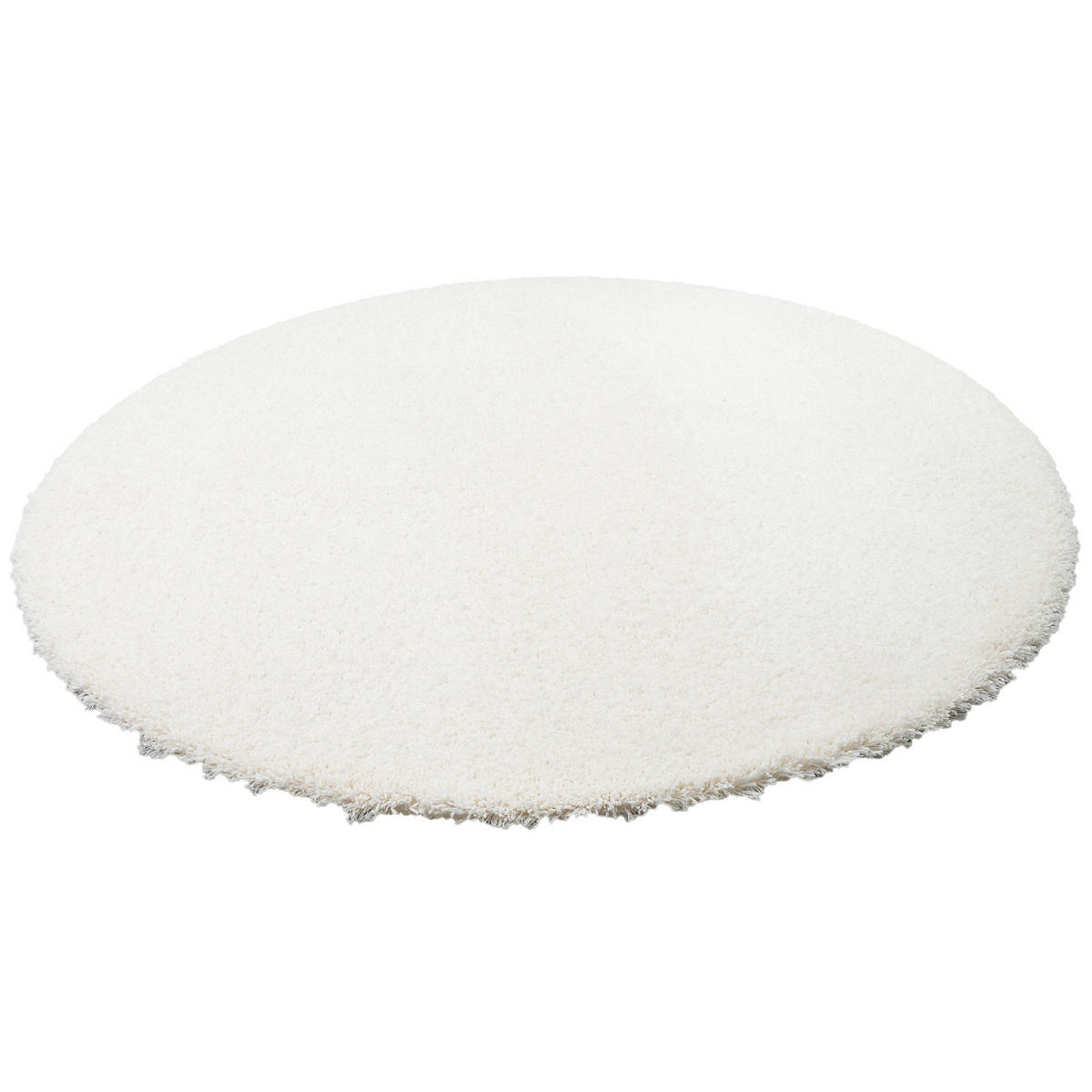 LUXUS HOCHFLOR SHAGGY TEPPICH DREAM RUND - Creme, Textil (100/100cm) - Snapstyle