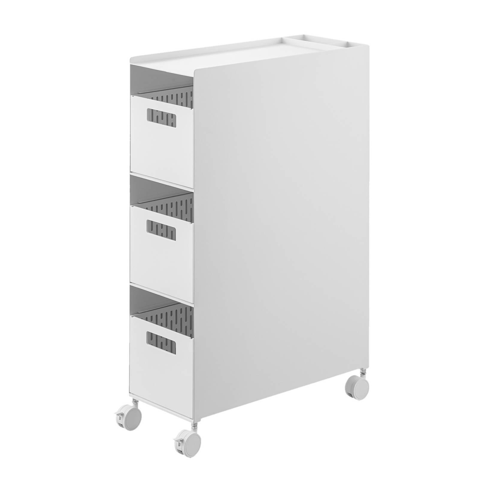 AUFBEWAHRUNGSREGAL Tower weiß 17/58/43 cm - Weiß, Metall (17/58/43cm) - Yamazaki