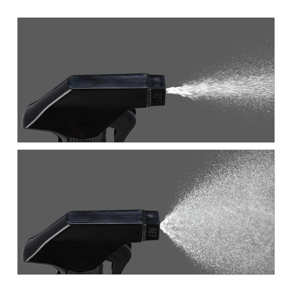 4XSPRÜHFLASCHE - Braun, Glas/Kunststoff (9.5/21/7.5cm) - Relaxdays