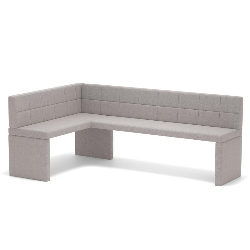 ECKBANK links MELVIN Webstoff, 128/168 cm Creme - Creme, Holz/Textil (128/168cm) - Idohome