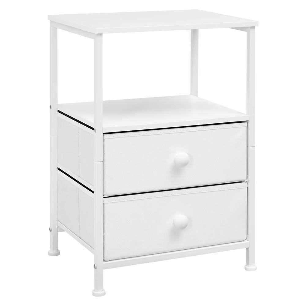 NACHTTISCH 40/60/30 cm mit 2 Schubladen - Weiß, Metall (40/60/30cm) - Kaket