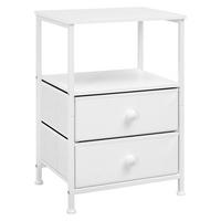 NACHTTISCH 40/60/30 cm mit 2 Schubladen - Weiß, Metall (40/60/30cm) - Kaket