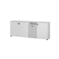SIDEBOARD M17 Weiß Matt & Schwarz 200/80/42 cm breit - Weiß, Holzwerkstoff (200/80/42cm) - Livojo