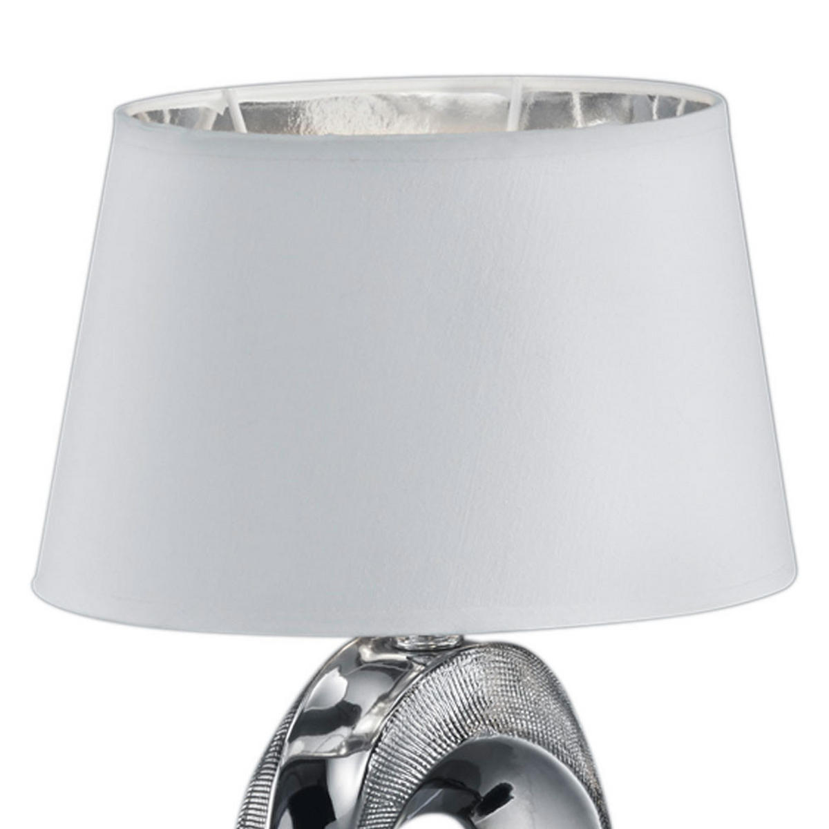 LED TISCHLEUCHTE Keramik Silber - Silberfarben, Keramik (4.5/8.1/33cm)