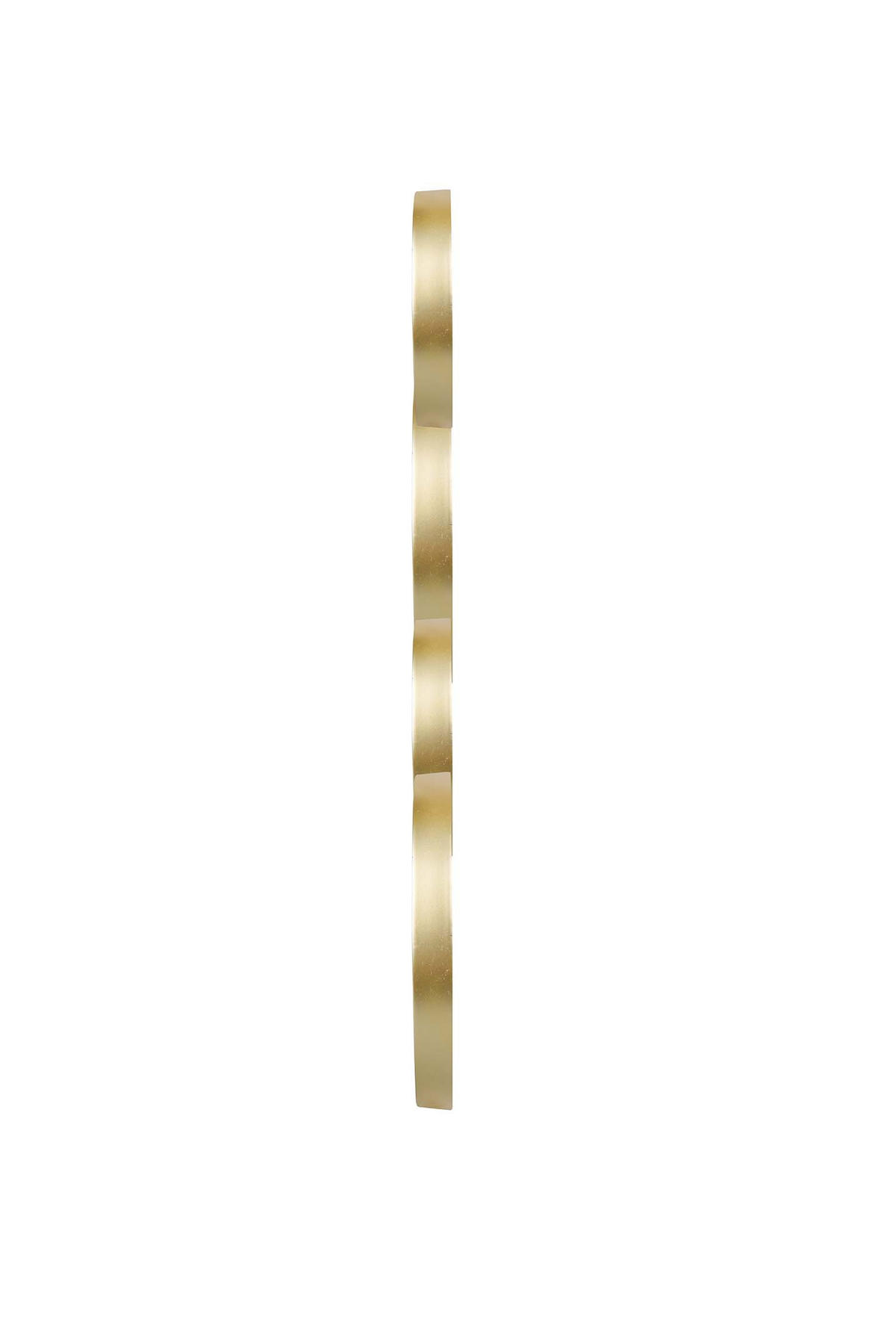WANDSPIEGEL Vivien 5er Set Schwarz-Gold - Ø25 cm, Ø23 cm, Ø18 cm, 2x Ø15 cm - Schwarz, Metall (25/25/4cm) - Niermann