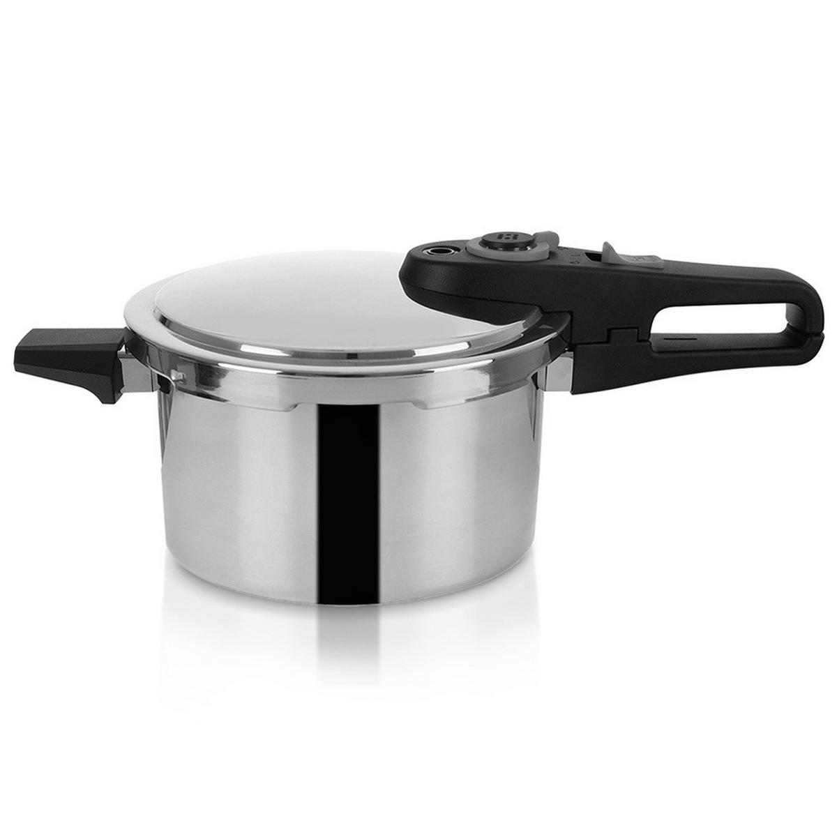 SCHNELLKOCHTOPF Wind mit Automatikverschluss silber - Silberfarben, Metall (4L) - Orion 
