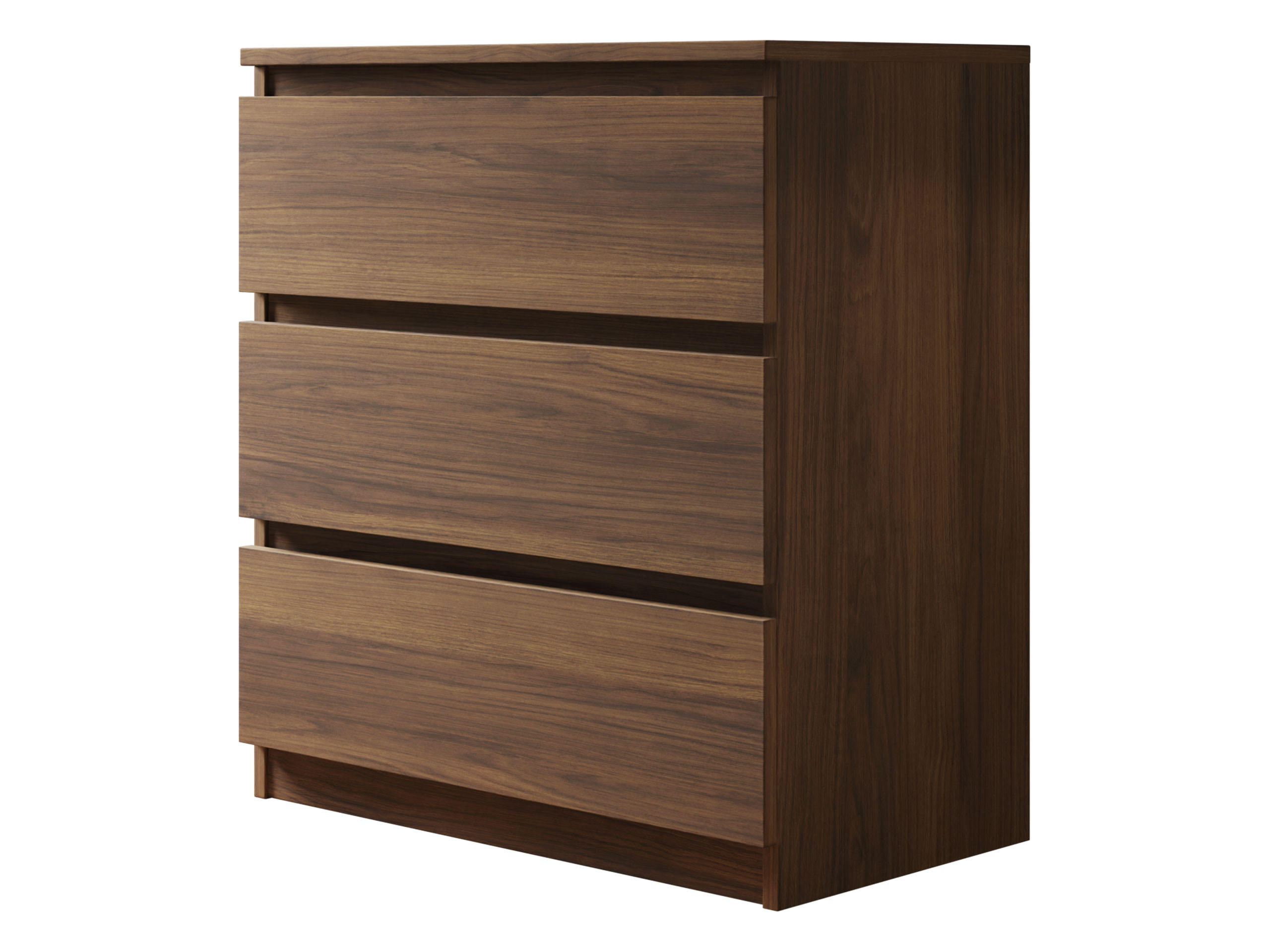 KOMMODE Malwa M3 - Nussbaumfarben, Holzwerkstoff (70/77/40cm) - MIRJAN24