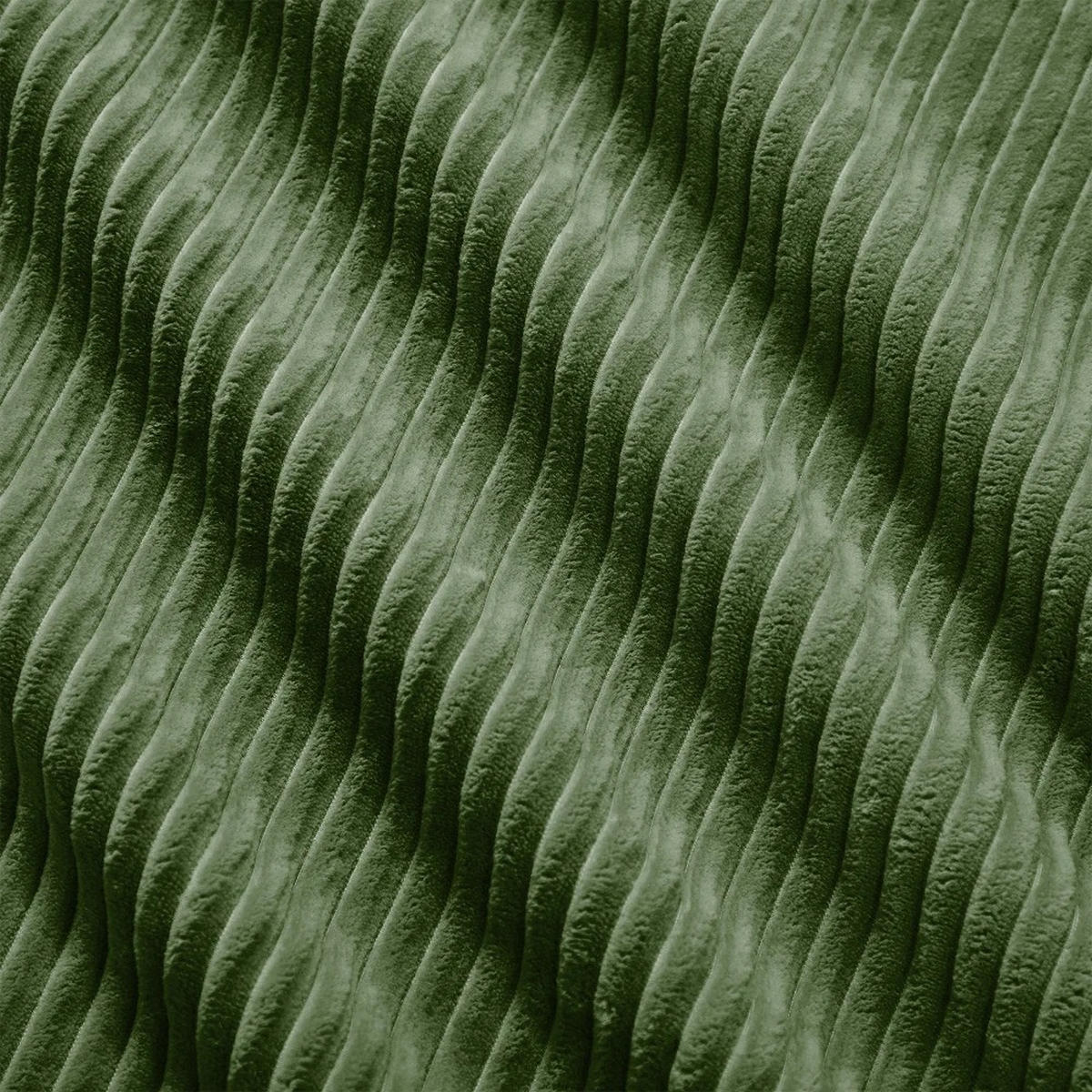 ECKSOFA aus weichem Kordelstoff, modular kombiniert mit gebogenen Armlehnen, Grün - Grün, Textil (208/70/178cm) - Kaket