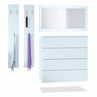 GARDEROBE Horizon Weiß matt - Weiß, Holzwerkstoff (142/146/35cm) - Vladon